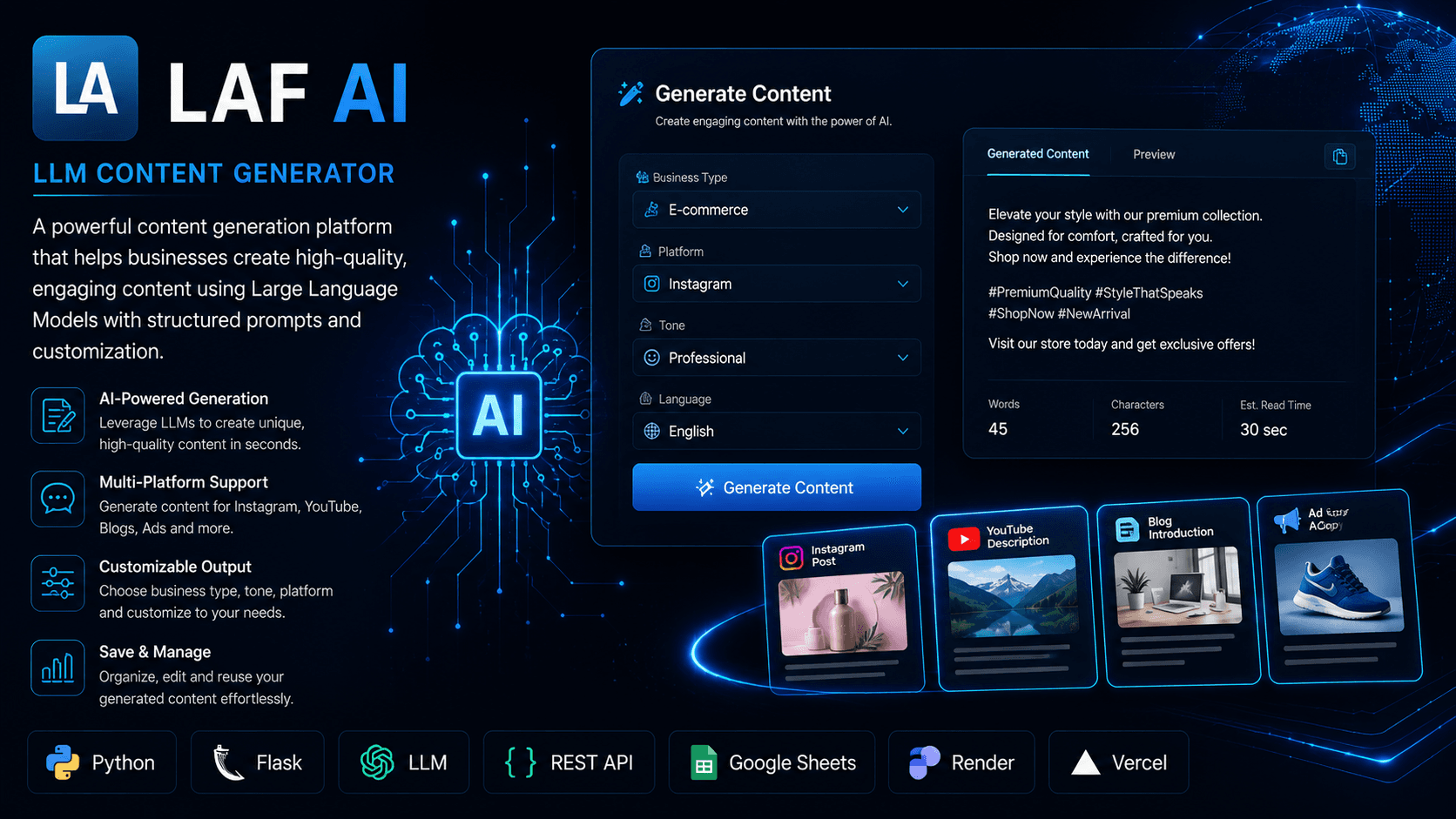 LAF AI Content Generator